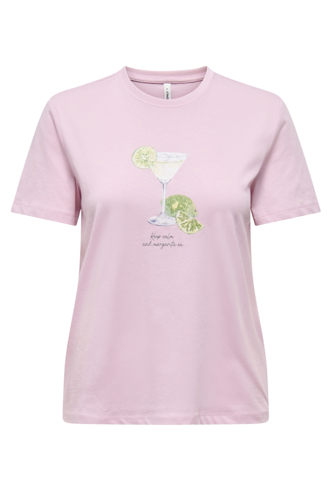 ONLKELSEY LIFE S/S REG TEE CS JRS 15363836 ROSEATE SPOONBILL/MARGARITA